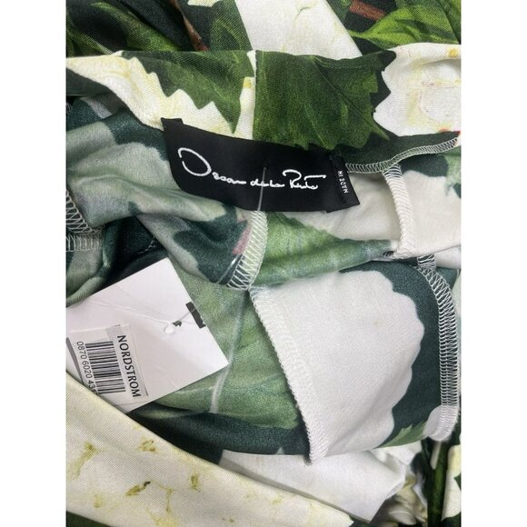 Oscar de La Renta NWT NEW Hydrangea Cold Shoulder Jersey Dress Size 4 Small - Picture 9 of 11